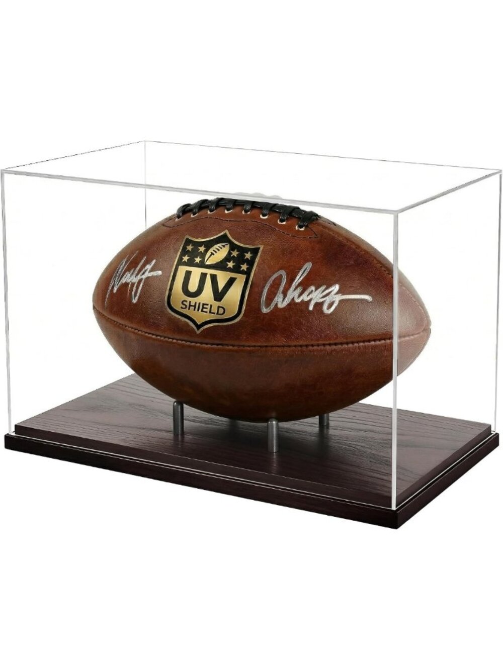 Clear Acrylic Football Display Case - 93.8% UV Protection, Showcase & Protect!